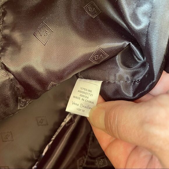 Vera Bradley Signature Iconic Tote Bag In Snow Lotus New Without Tags - Picture 14 of 15